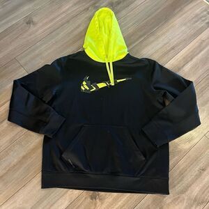 Nike Black‎ Therma-Fit Athletic Workout Hoodie Men Large
